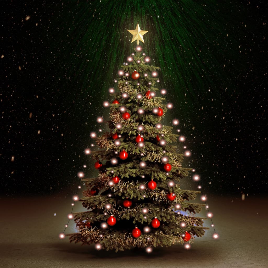 vidaXL Christmas Tree Net Lights with 210 LEDs Warm White 82.7"