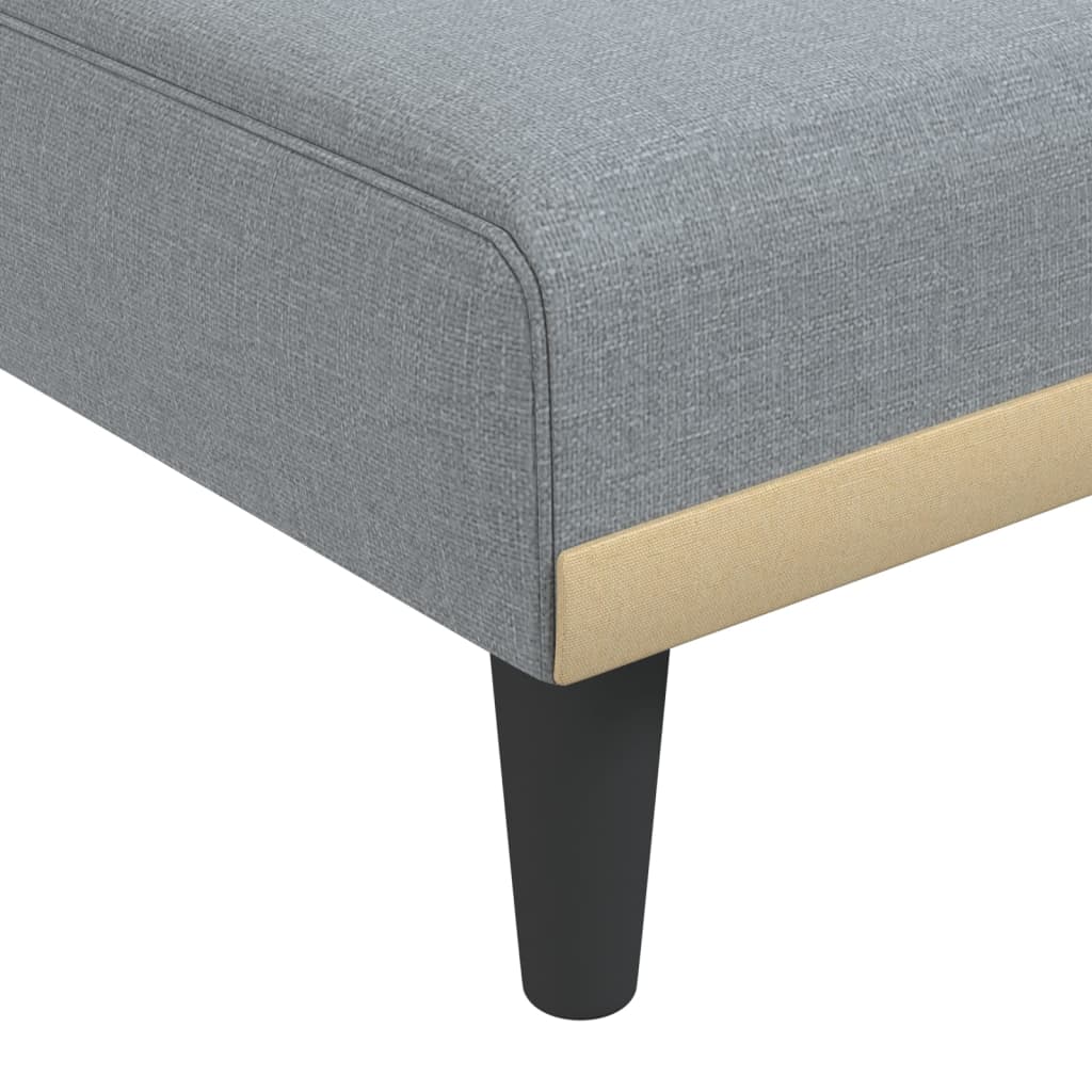 vidaXL L-shaped Sofa Bed Light Gray 108.3"x55.1"x27.6" Fabric