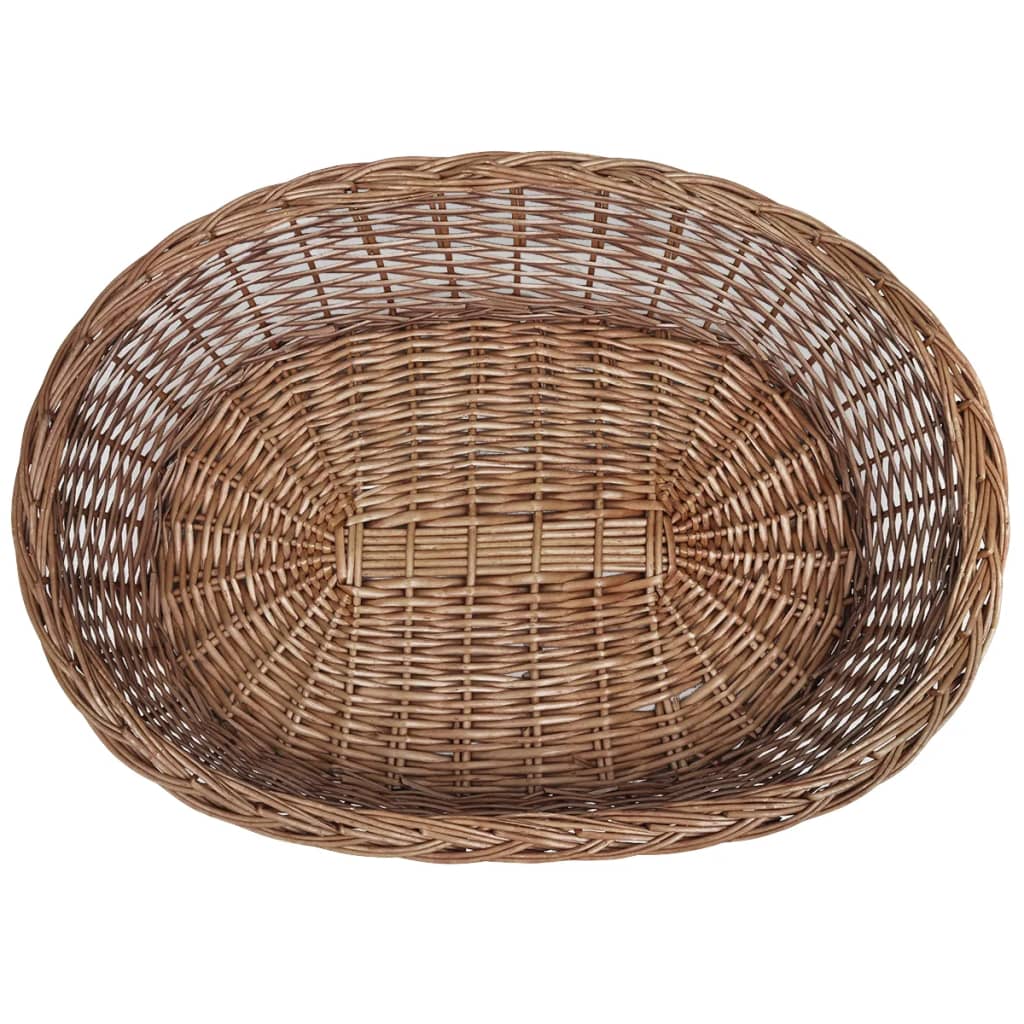 vidaXL Willow Dog Basket/Pet Bed Natural 35.4"