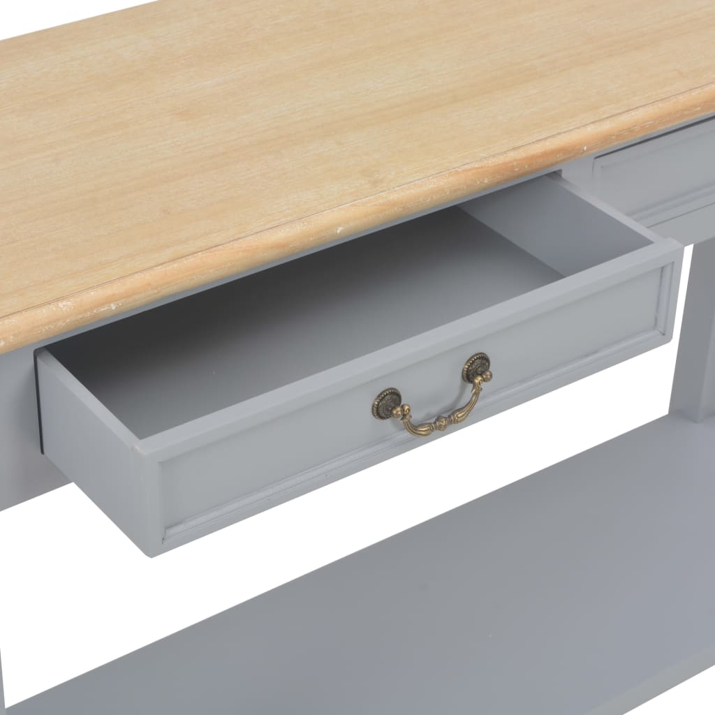 vidaXL Console Table Gray 43.3"x13.7"x31.4" Wood