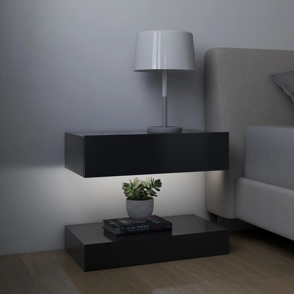 vidaXL Bedside Cabinets 2 pcs Gray 23.6"x13.8" Engineered Wood