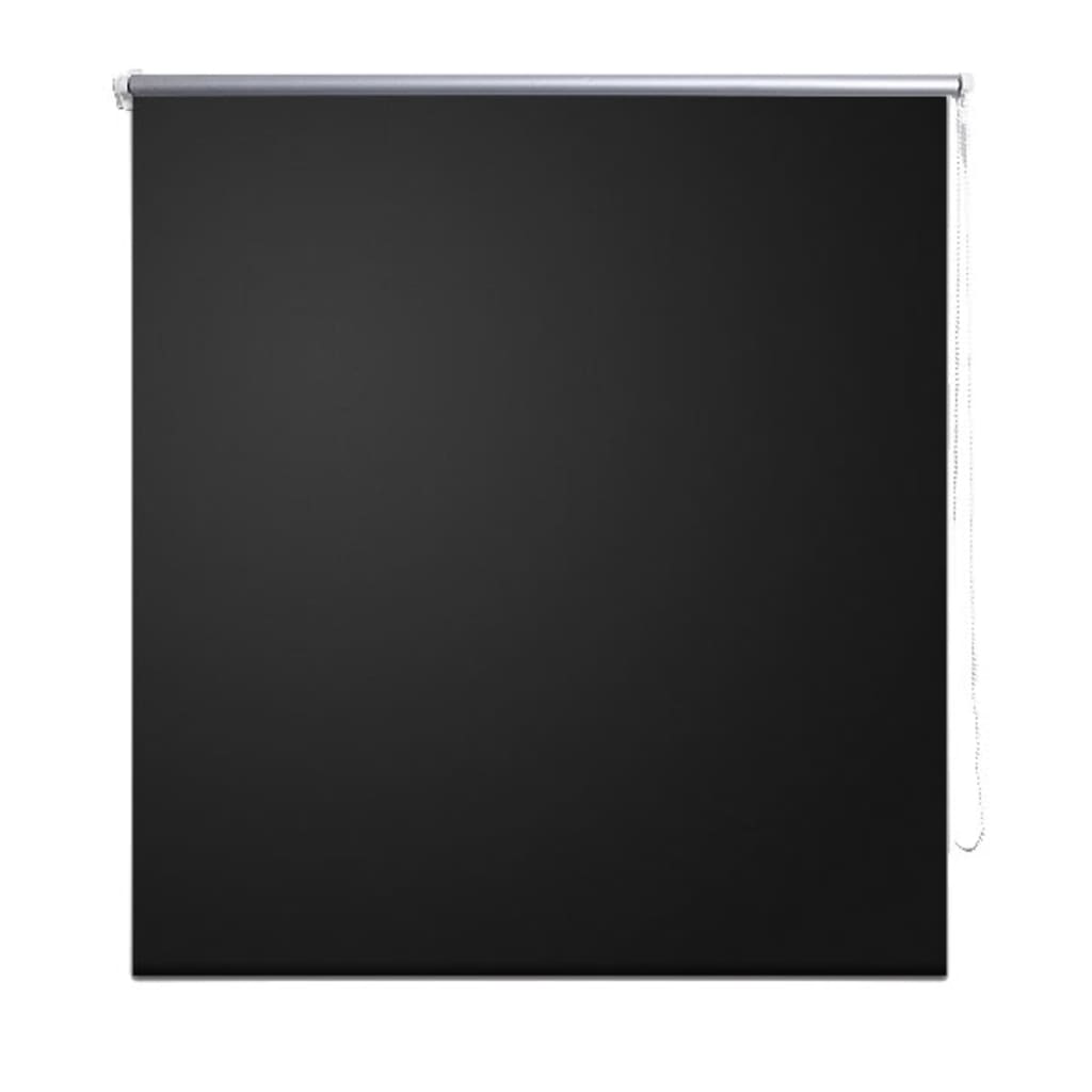 vidaXL Roller blind Blackout 31.5"x68.9" Black