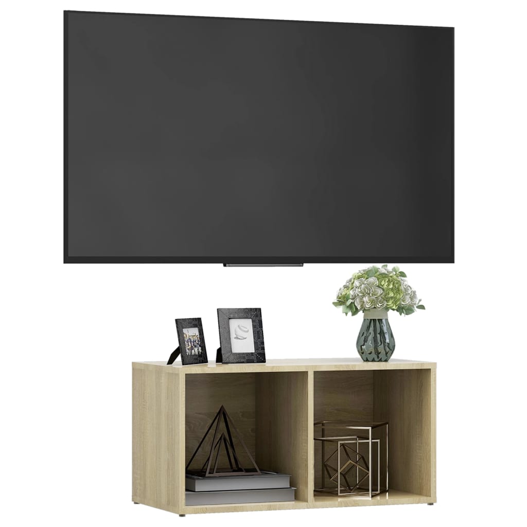 vidaXL TV Cabinet Sonoma Oak 28.3"x14"x14.4" Chipboard