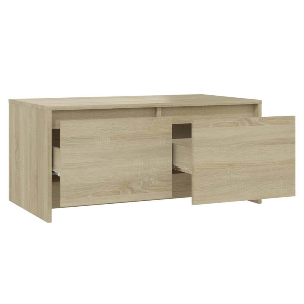 vidaXL Coffee Table Sonoma Oak 35.4"x19.7"x16.3" Engineered Wood