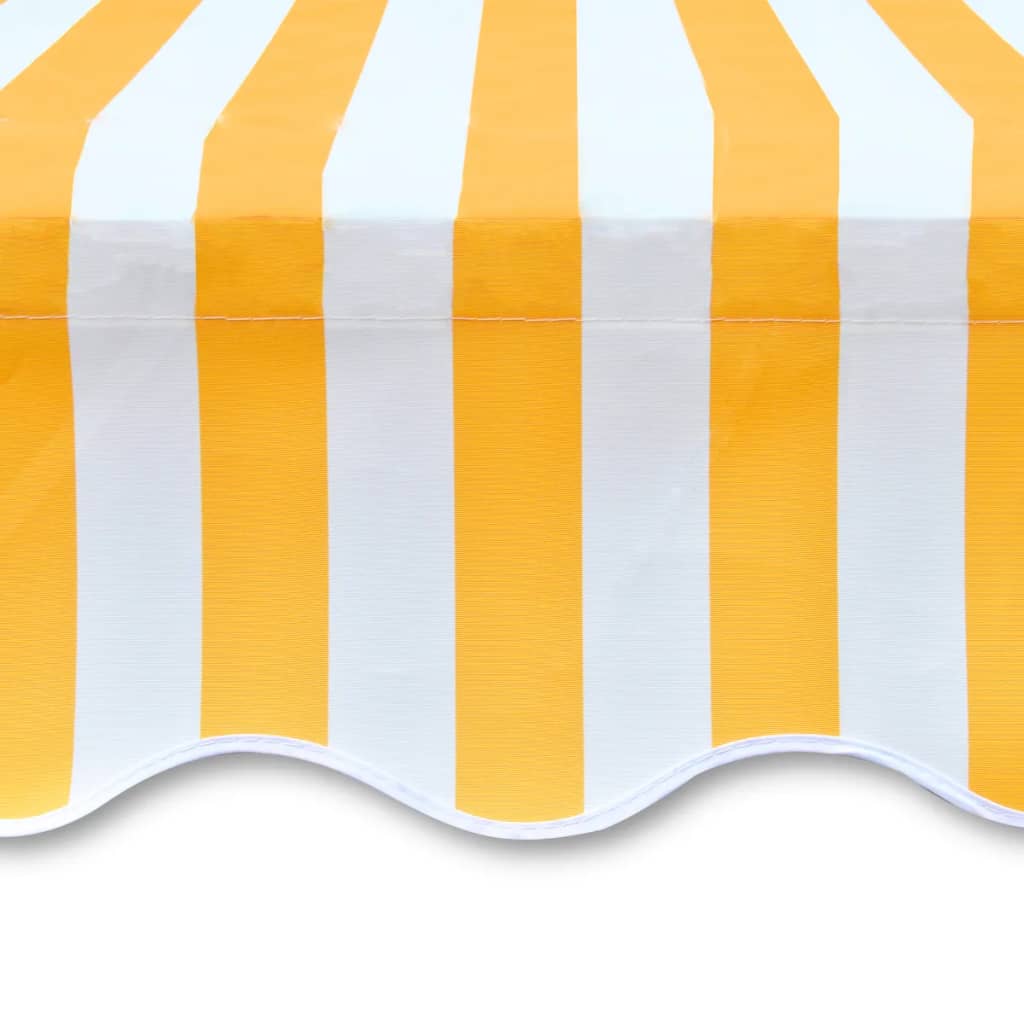 vidaXL Awning Top Sunshade Canvas Orange & White 137.8"x98.4"