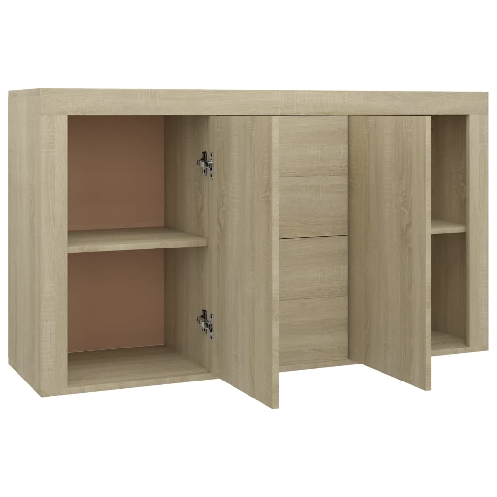 vidaXL Sideboard Sonoma Oak 47.2"x14.2"x27.2" Engineered Wood