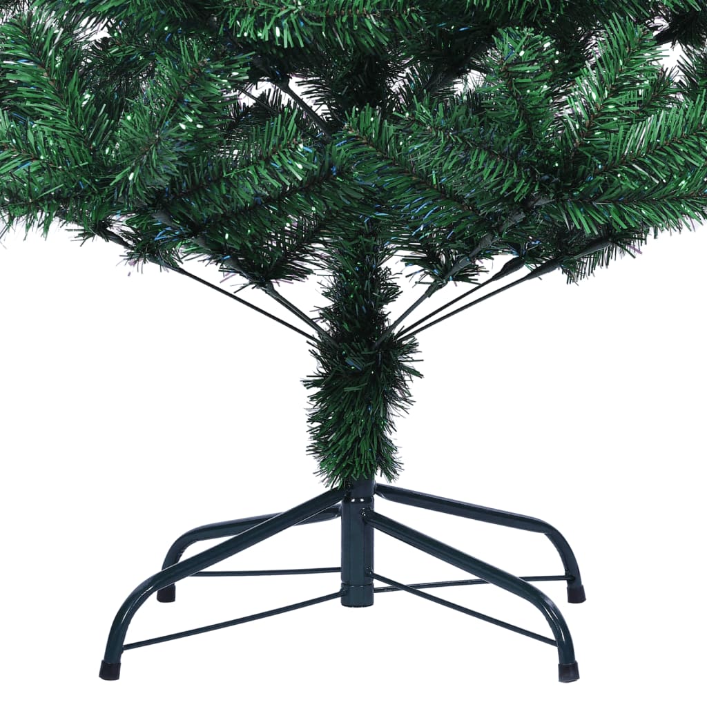 vidaXL Artificial Christmas Tree with Iridescent Tips Green 5 ft PVC