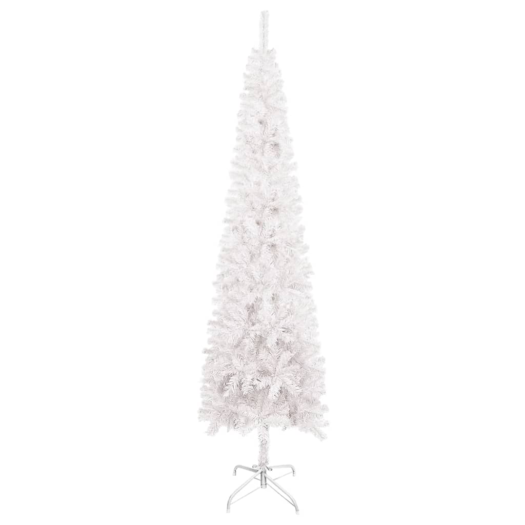 vidaXL Slim Christmas Tree White 5 ft