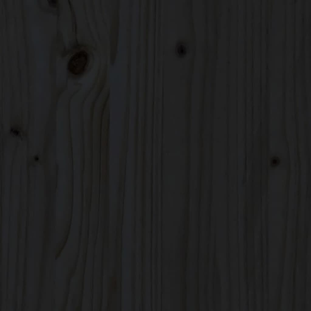 vidaXL Dog Bed Black 37.6"x25.8"x11" Solid Wood Pine