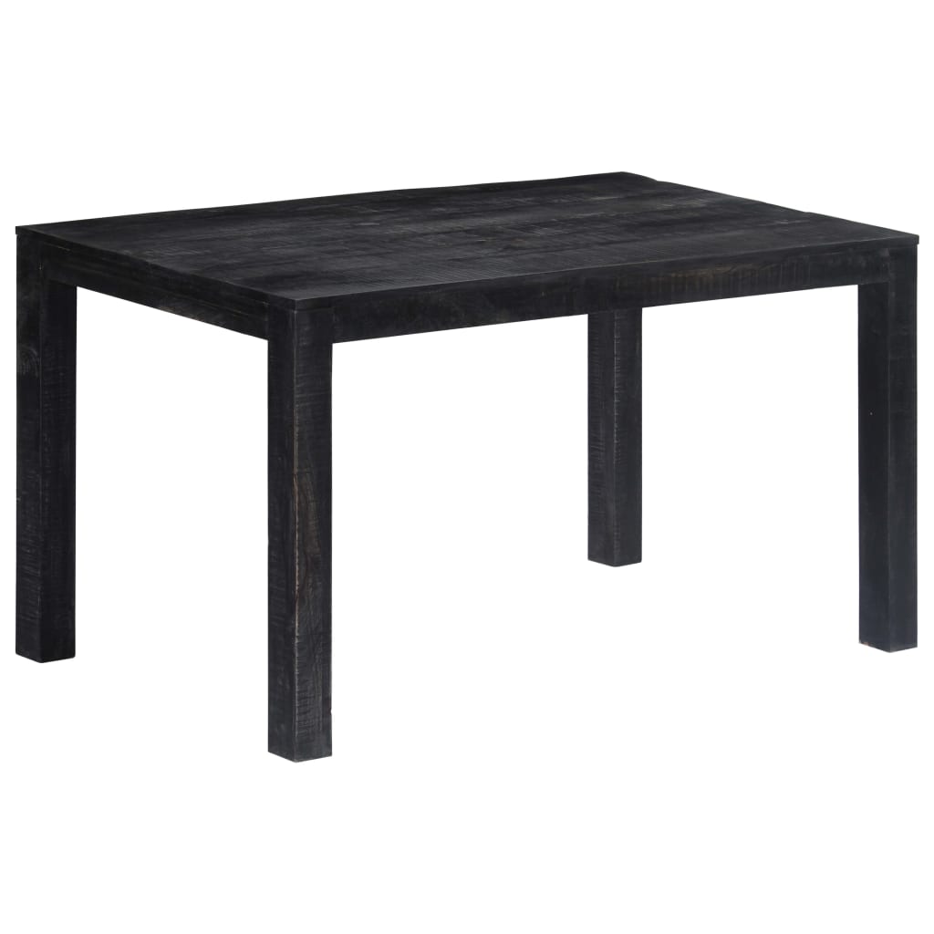 vidaXL Dining Table Black 55.1"x31.5"x29.9" Solid Mango Wood
