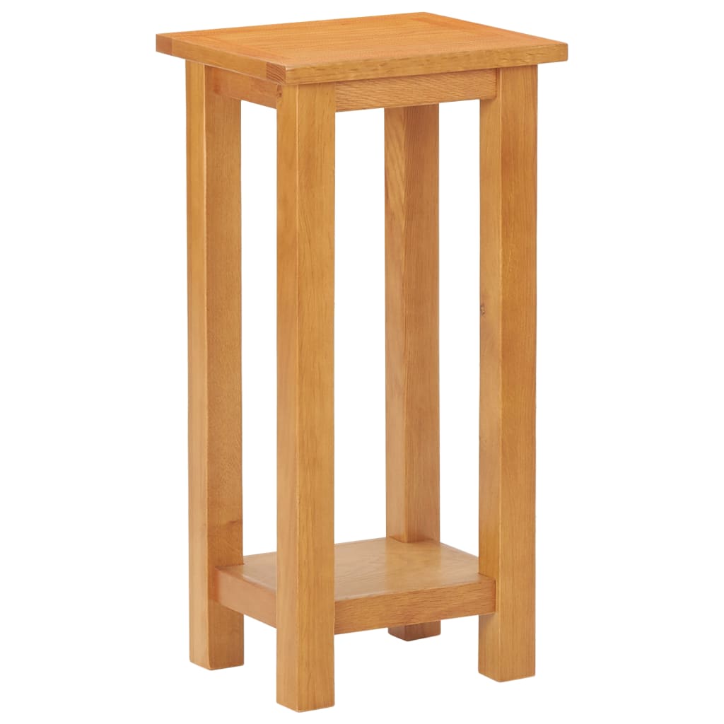 vidaXL Side Table 10.6"x9.4"x21.7" Solid Oak Wood