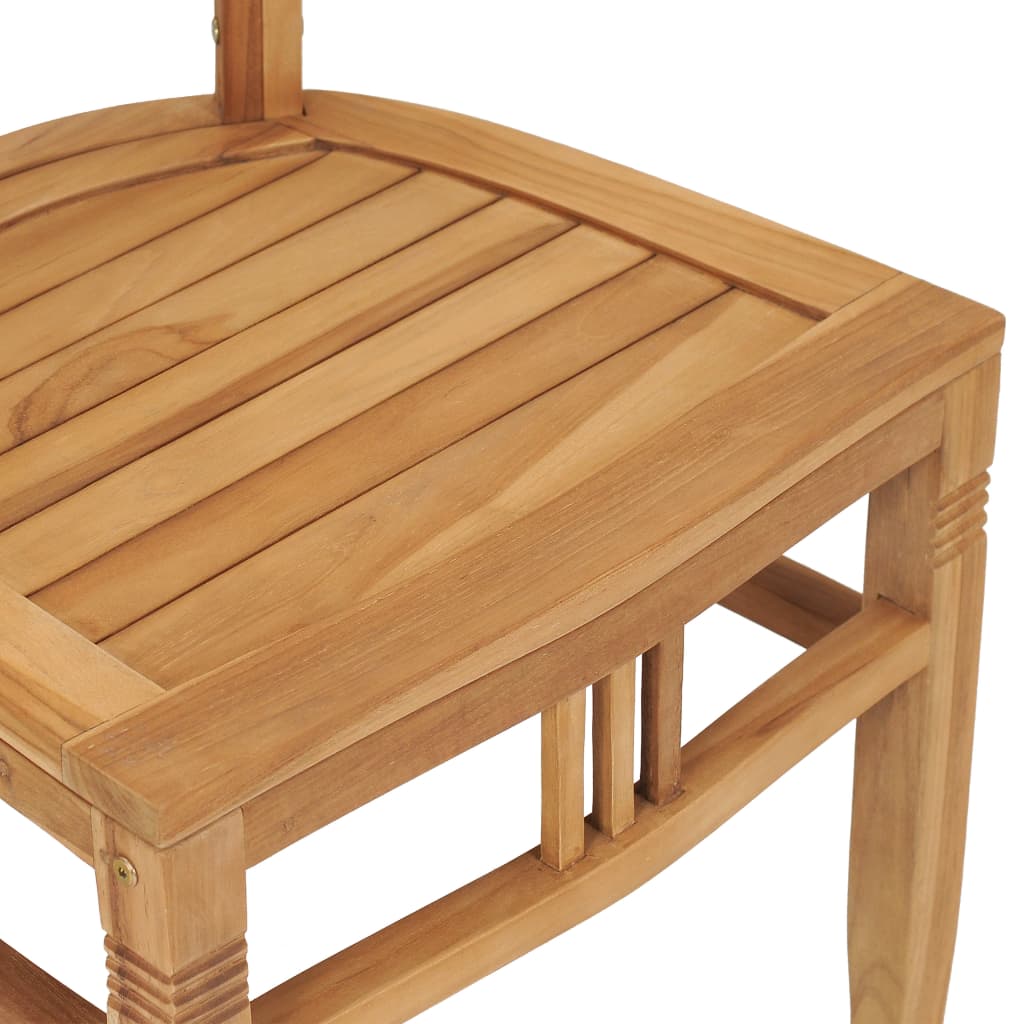 vidaXL 3 Piece Patio Dining Set Solid Teak Wood