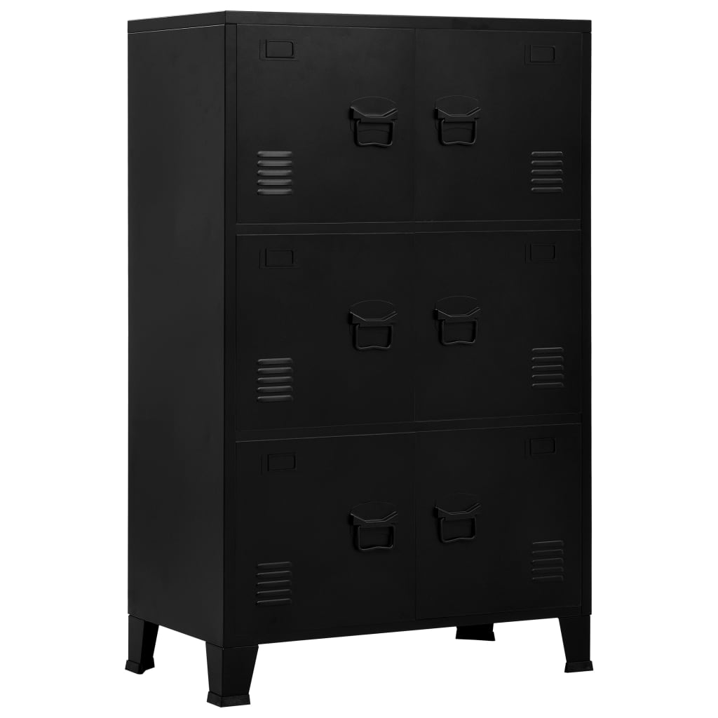 vidaXL Industrial Storage Chest Black 29.5"x15.7"x47.2" Steel