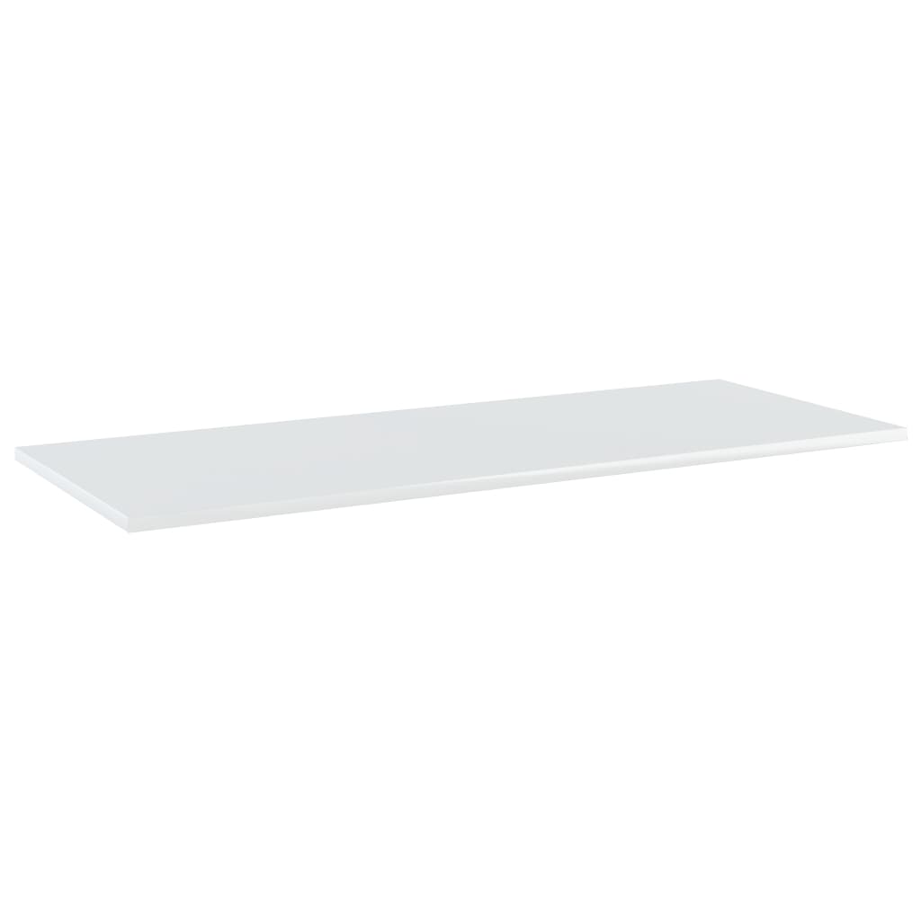 vidaXL Bookshelf Boards 4 pcs High Gloss White 39.4"x15.7"x0.6" Chipboard