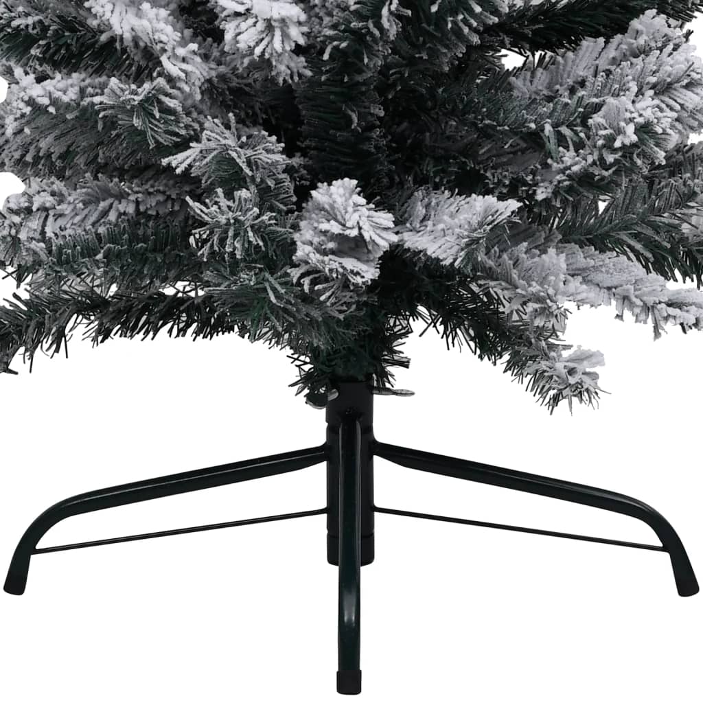 vidaXL Slim Artificial Pre-lit Christmas Tree with Ball Set Green 59.1"