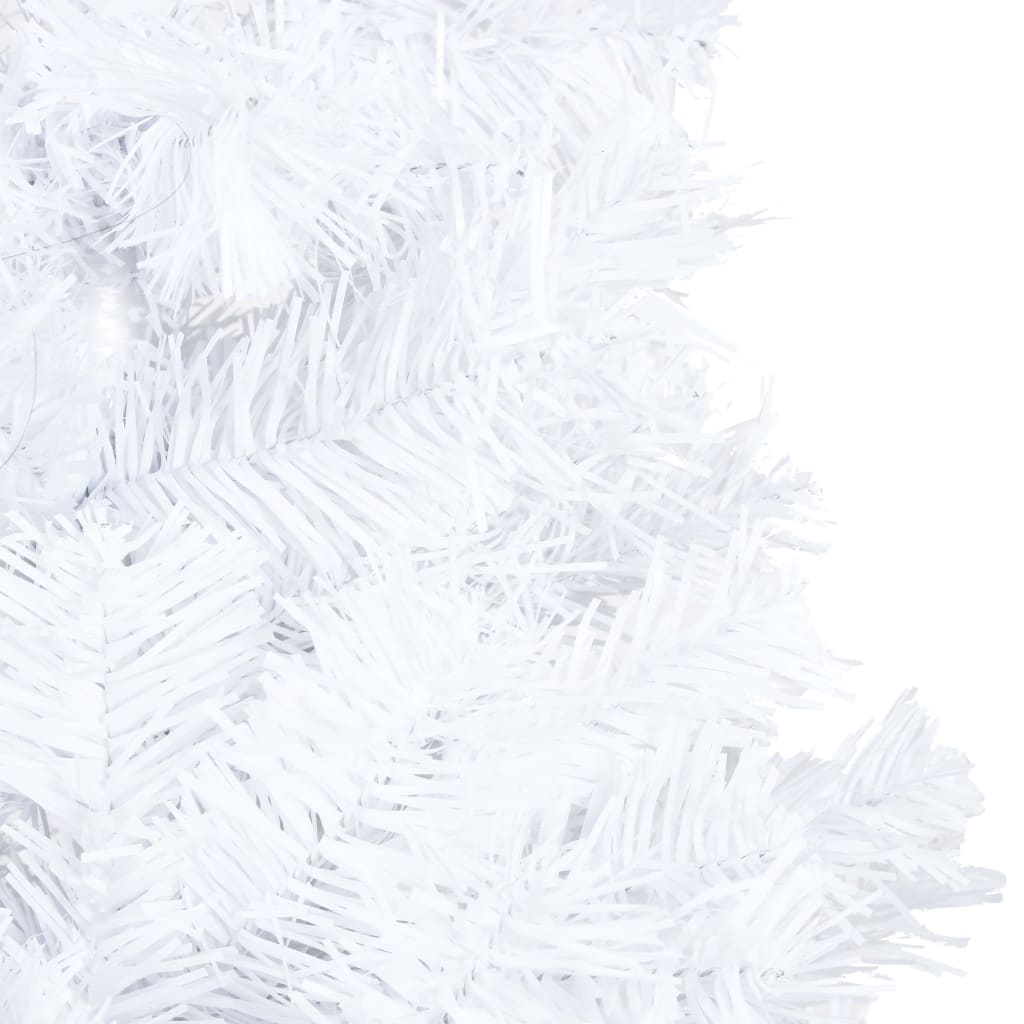 vidaXL Artificial Pre-lit Christmas Tree with Thick Branches White 70.9"