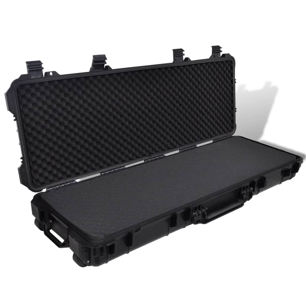 vidaXL Waterproof Plastic Molded Gun Case Trolly Carry Case