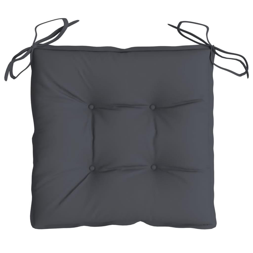vidaXL Chair Cushions 4 pcs Anthracite 19.7"x19.7"x2.8" Fabric