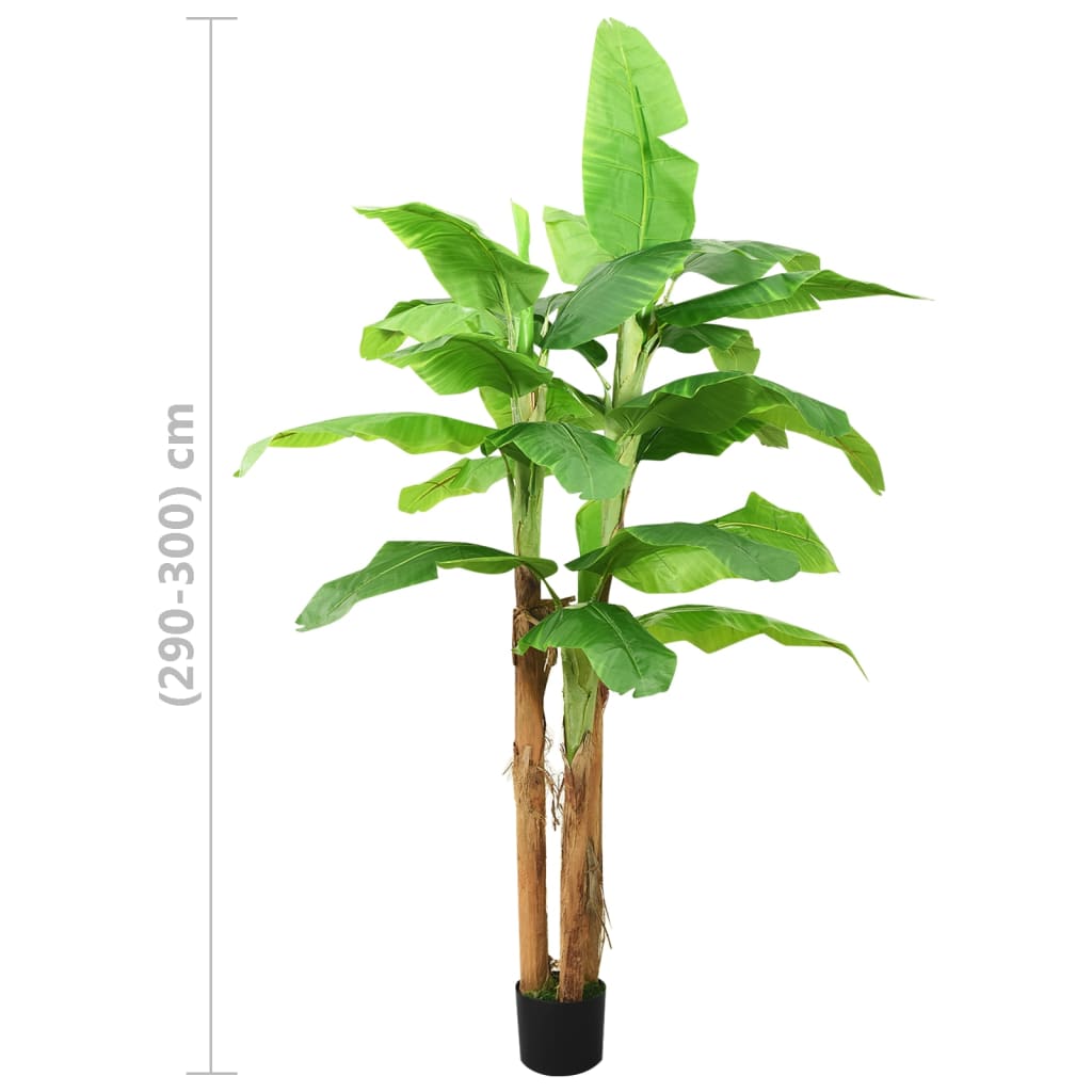 vidaXL Artificial Banana Tree with Pot 118.1" Green