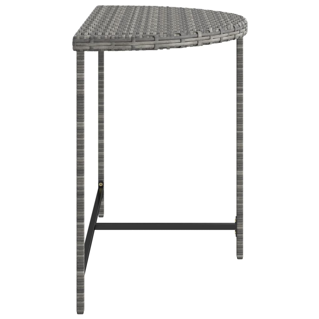 vidaXL Patio Table Gray 39.4"x19.7"x29.5" Poly Rattan