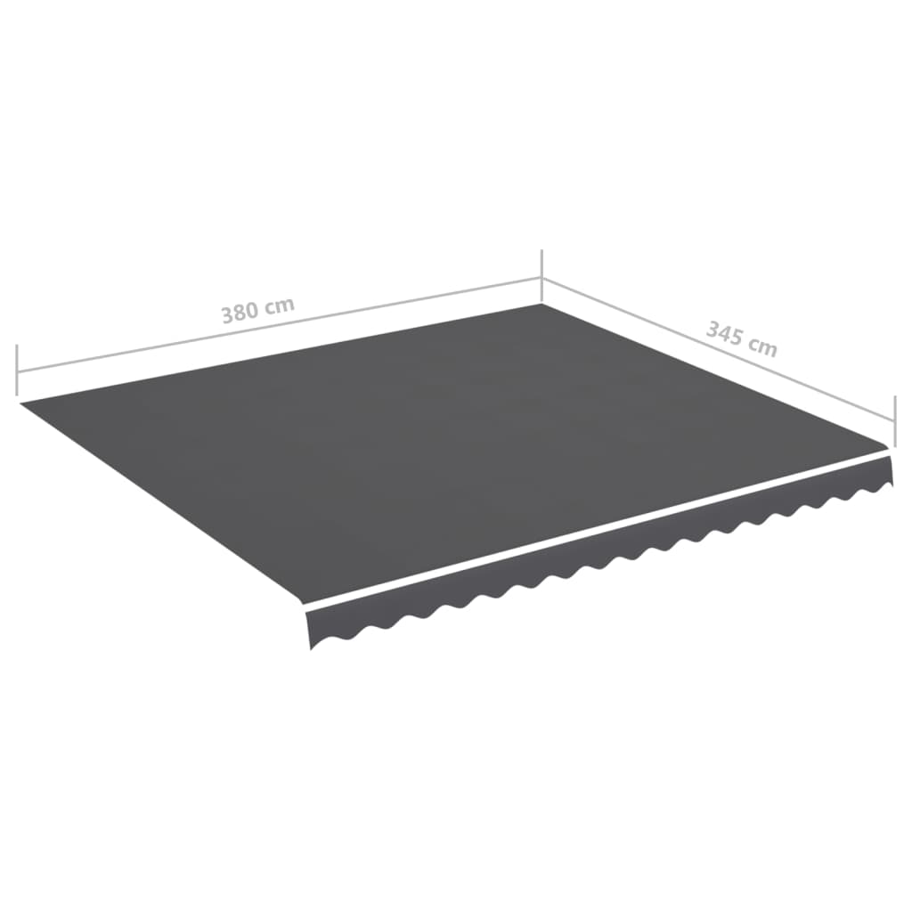 vidaXL Replacement Fabric for Awning Anthracite 13.1'x11.5'