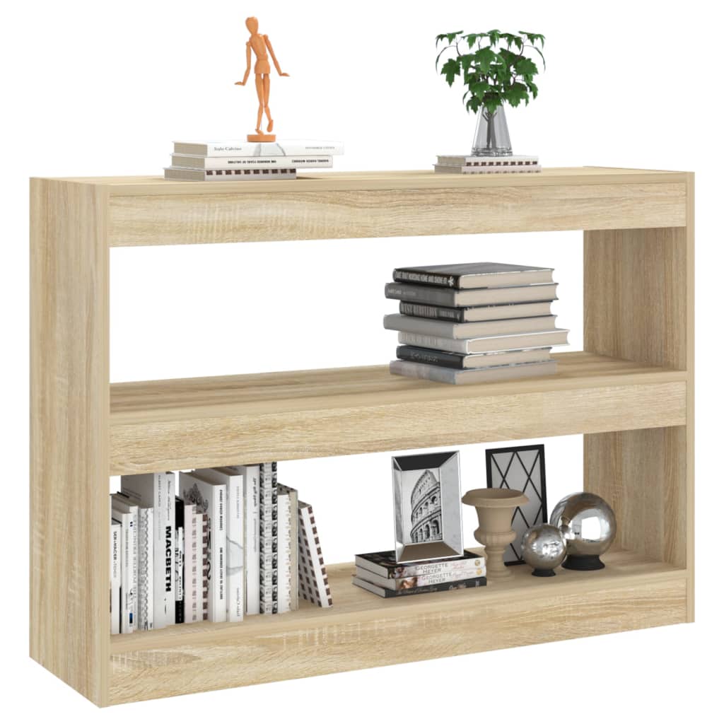 vidaXL Book Cabinet/Room Divider Sonoma Oak 39.4"x11.8"x28.3"
