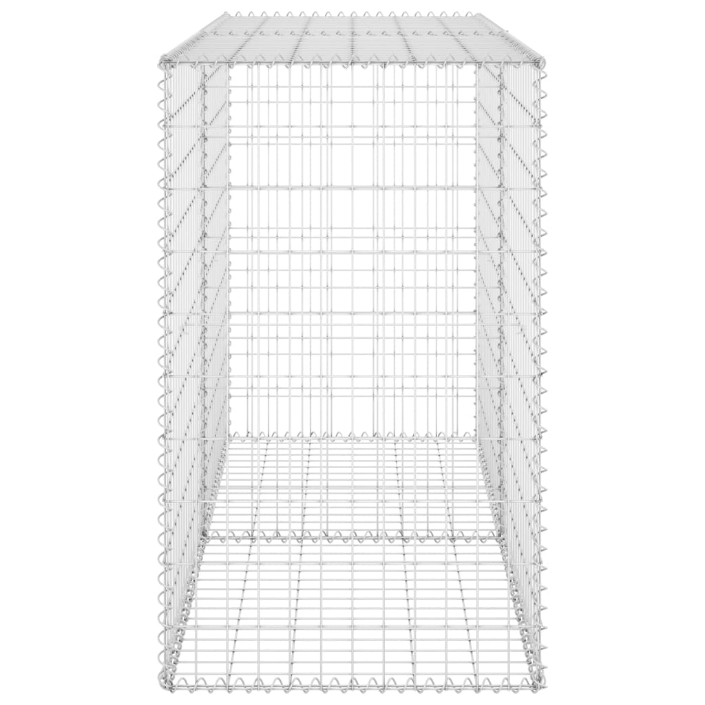 vidaXL Gabion Wall with Covers Galvanized Steel 59.1"x23.6"x39.4"