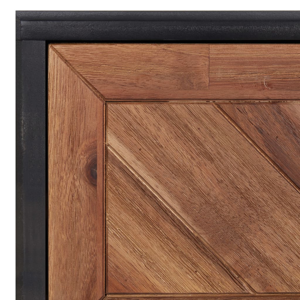 vidaXL Sideboard 17.7"x12.6"x45.3" Solid Acacia Wood and MDF