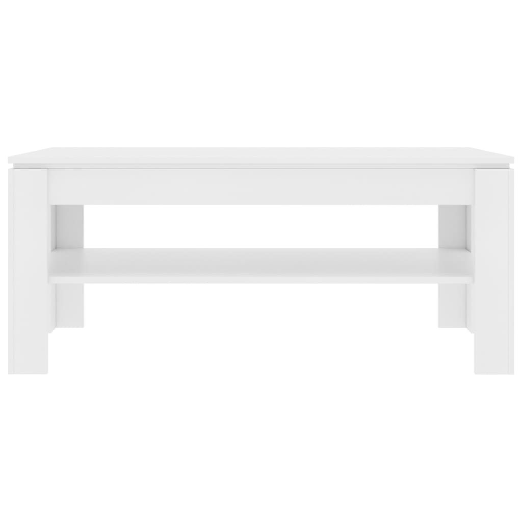 vidaXL Coffee Table White 43.3"x23.6"x18.5" Chipboard