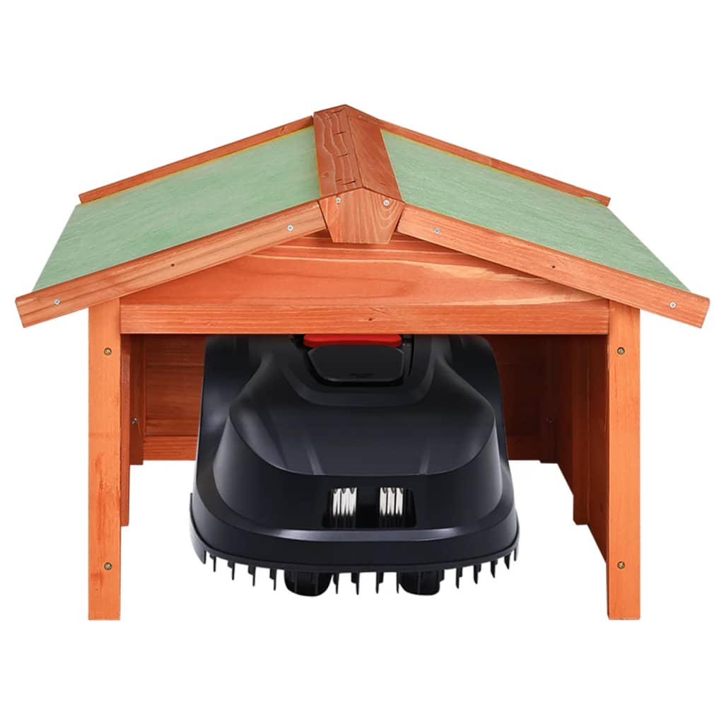 vidaXL Robotic Lawn Mower Garage 28.3"x34.3"x19.7" Solid Firwood