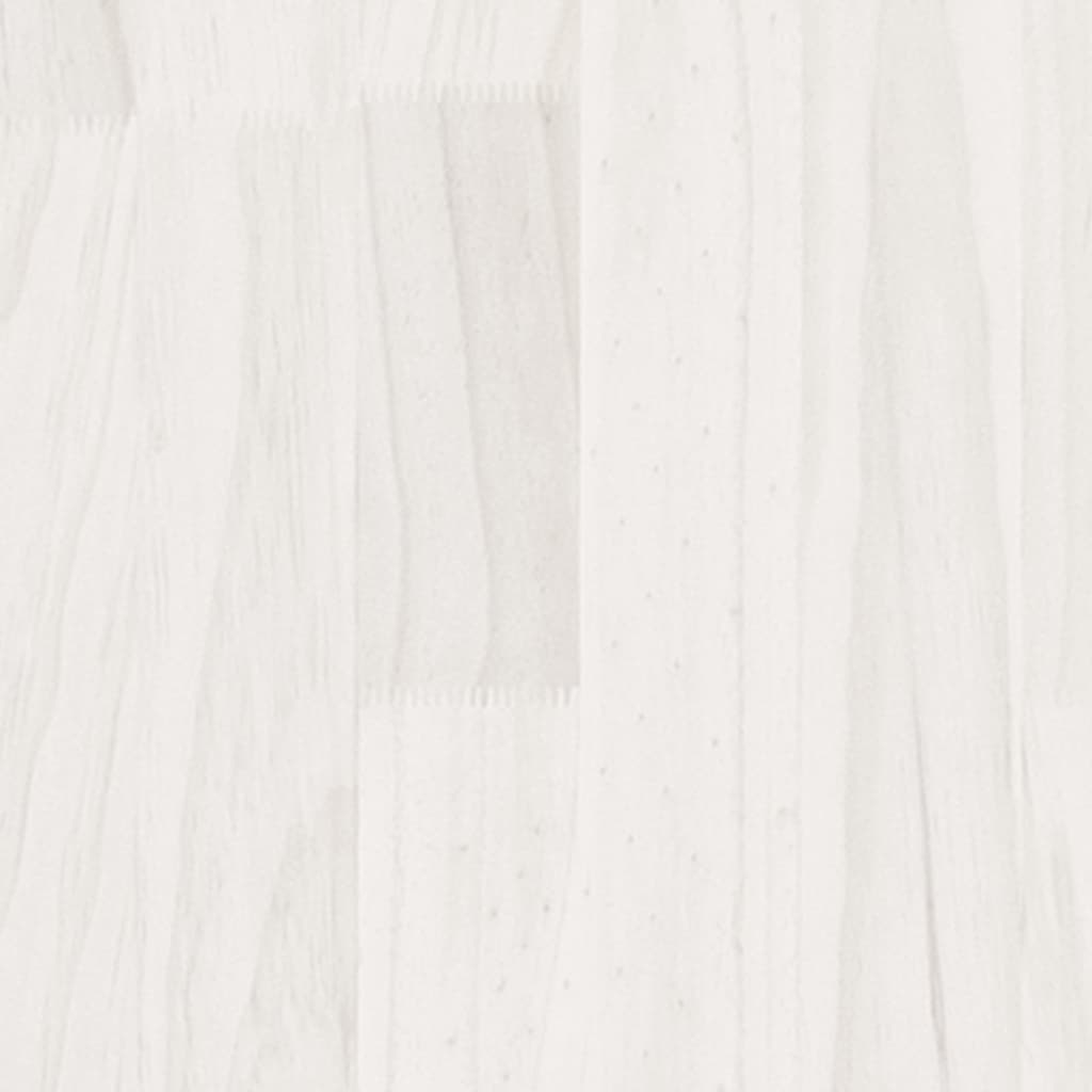 vidaXL Side Cabinet White 14"x13.2"x29.9" Solid Wood Pine