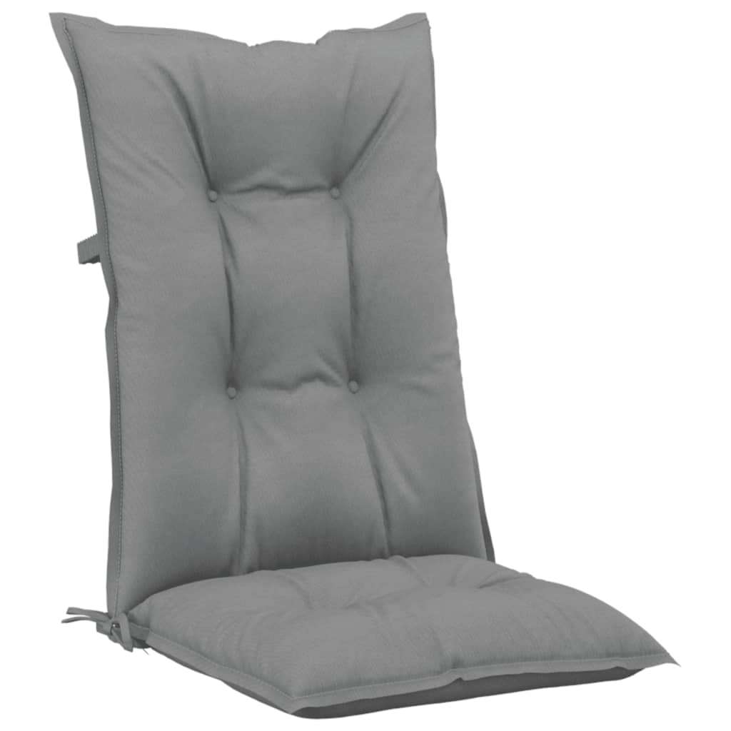 vidaXL Garden Highback Chair Cushions 2 pcs Gray 47.2"x19.7"x2.8" Fabric