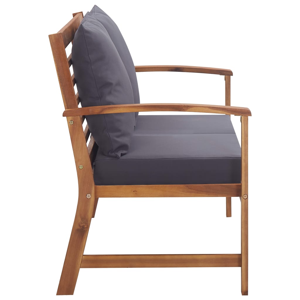 vidaXL 4 Piece Patio Lounge Set with Cushions Solid Acacia Wood
