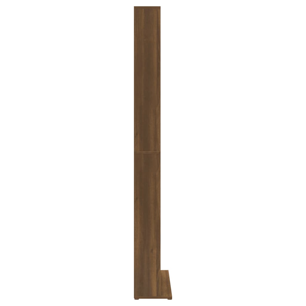 vidaXL CD Cabinet Brown Oak 40.2"x9.1"x69.9" Engineered Wood