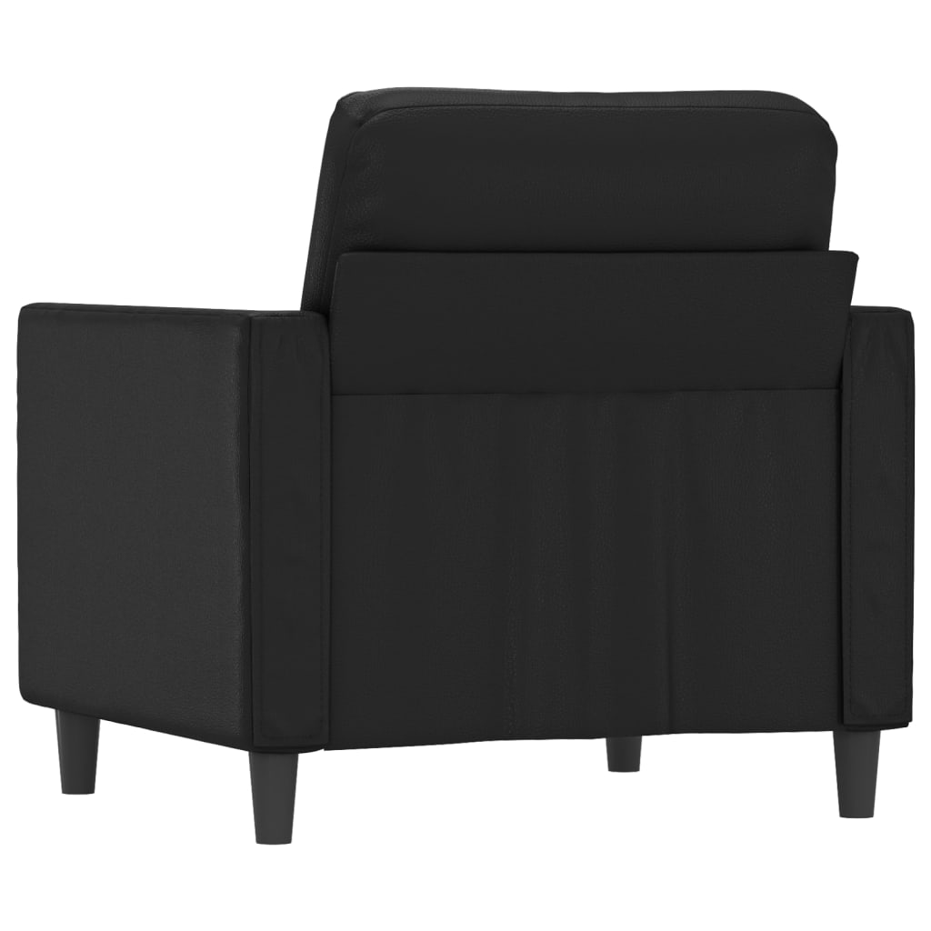 vidaXL Sofa Chair Black 23.6" Faux Leather