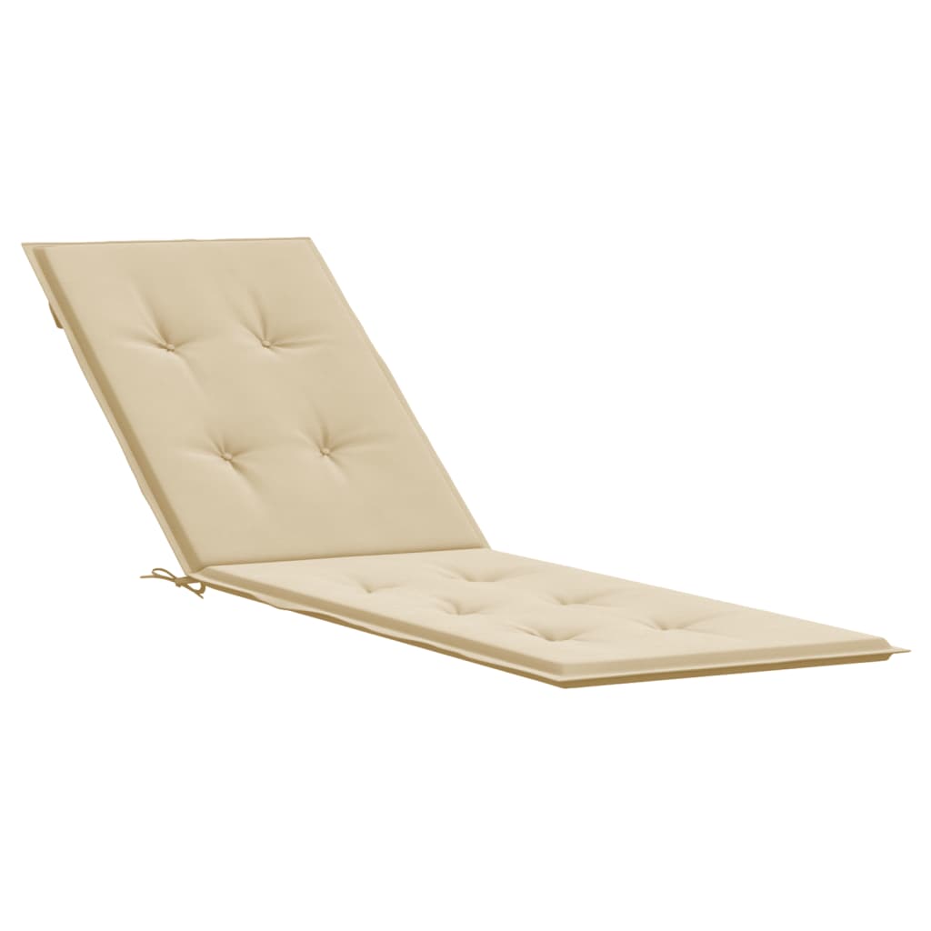 vidaXL Deck Chair Cushion Beige (29.5"+41.3")x19.7"x1.2"