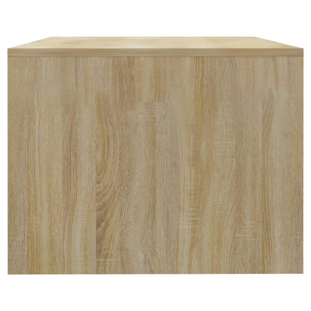 vidaXL Coffee Table White and Sonoma Oak 40.2"x21.7"x16.5" Engineered Wood