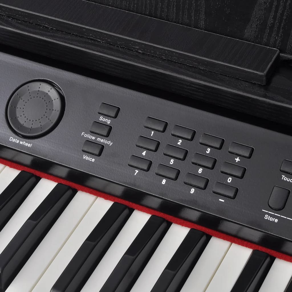 vidaXL 88-key Digital Piano with Pedals Black Melamine Board
