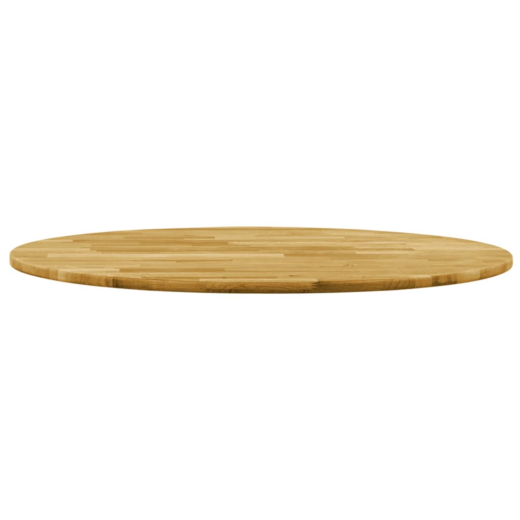 vidaXL Table Top Solid Oak Wood Round 0.9" 35.4"