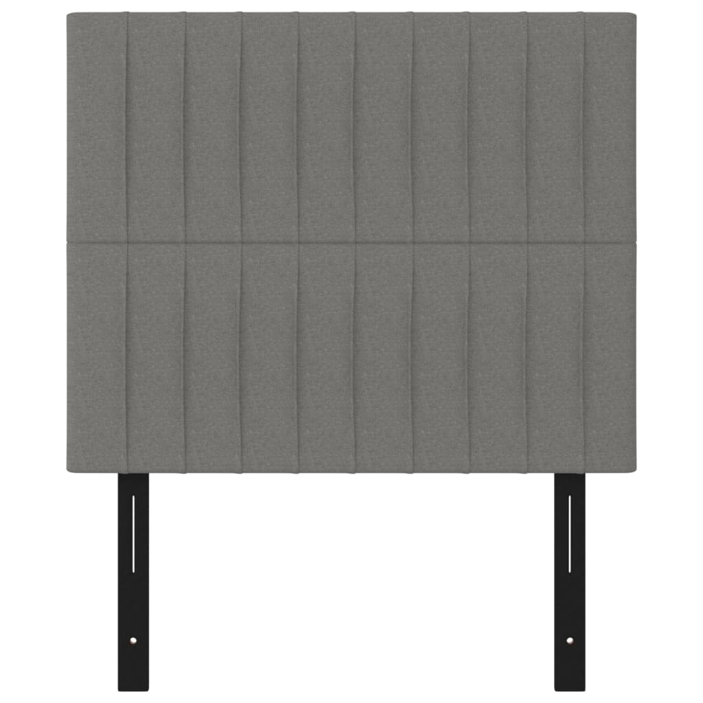 vidaXL Headboards 2 pcs Dark Gray 39.4"x2"x30.7"/34.6" Fabric