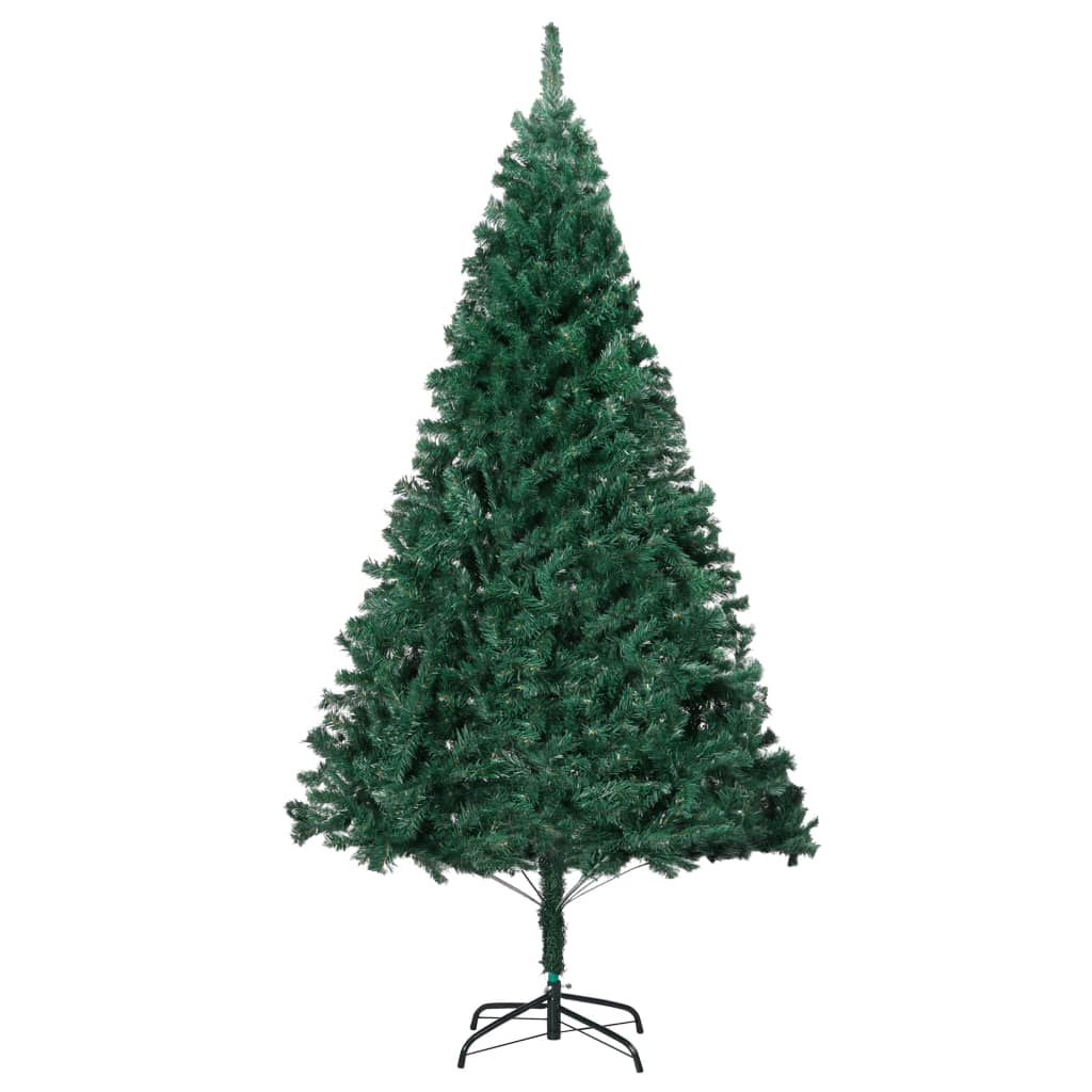 vidaXL Artificial Pre-lit Christmas Tree with Thick Branches Green 82.7"