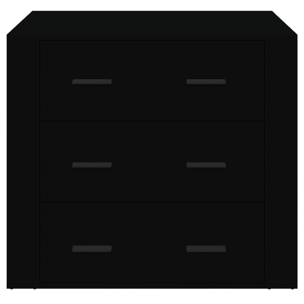 vidaXL Sideboard Black 31.5"x13"x27.6" Engineered Wood