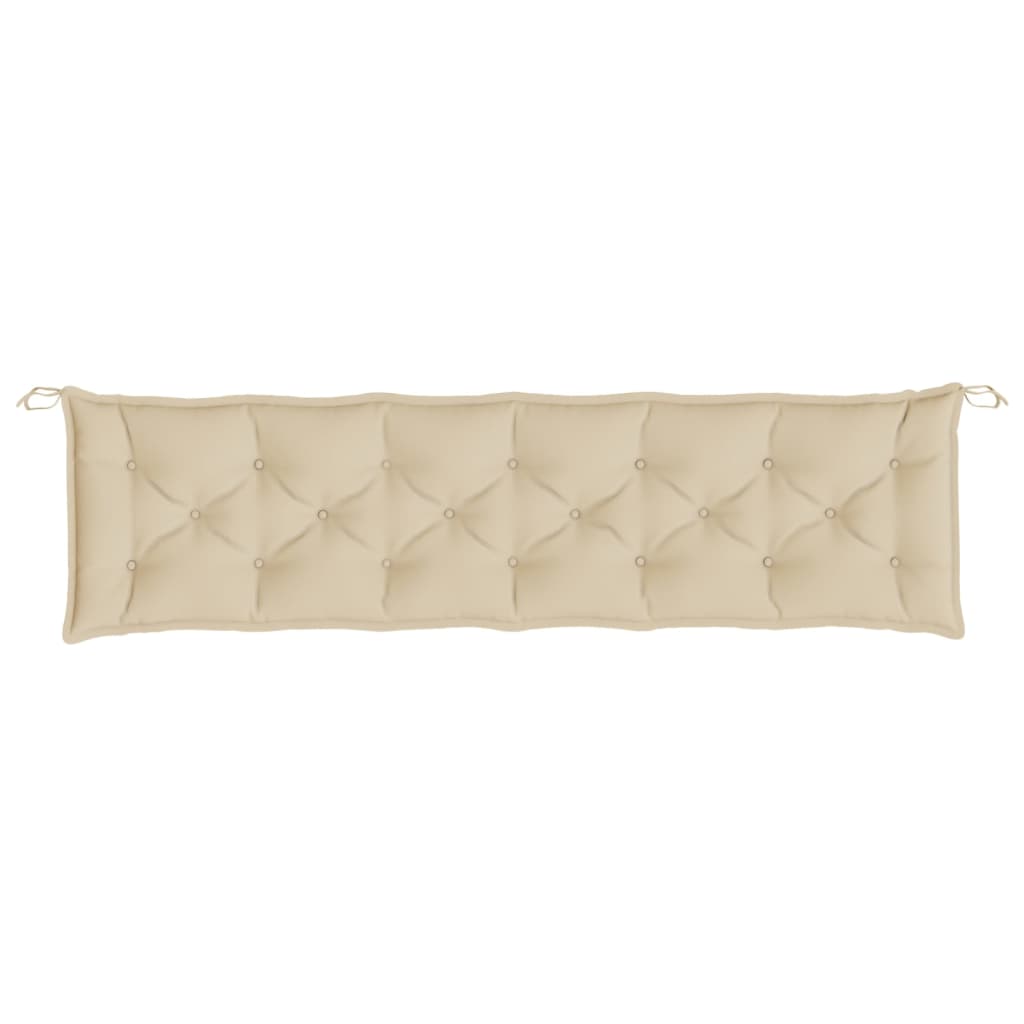 vidaXL Garden Bench Cushions 2pcs Beige 78.7"x19.7"x2.8" Oxford Fabric