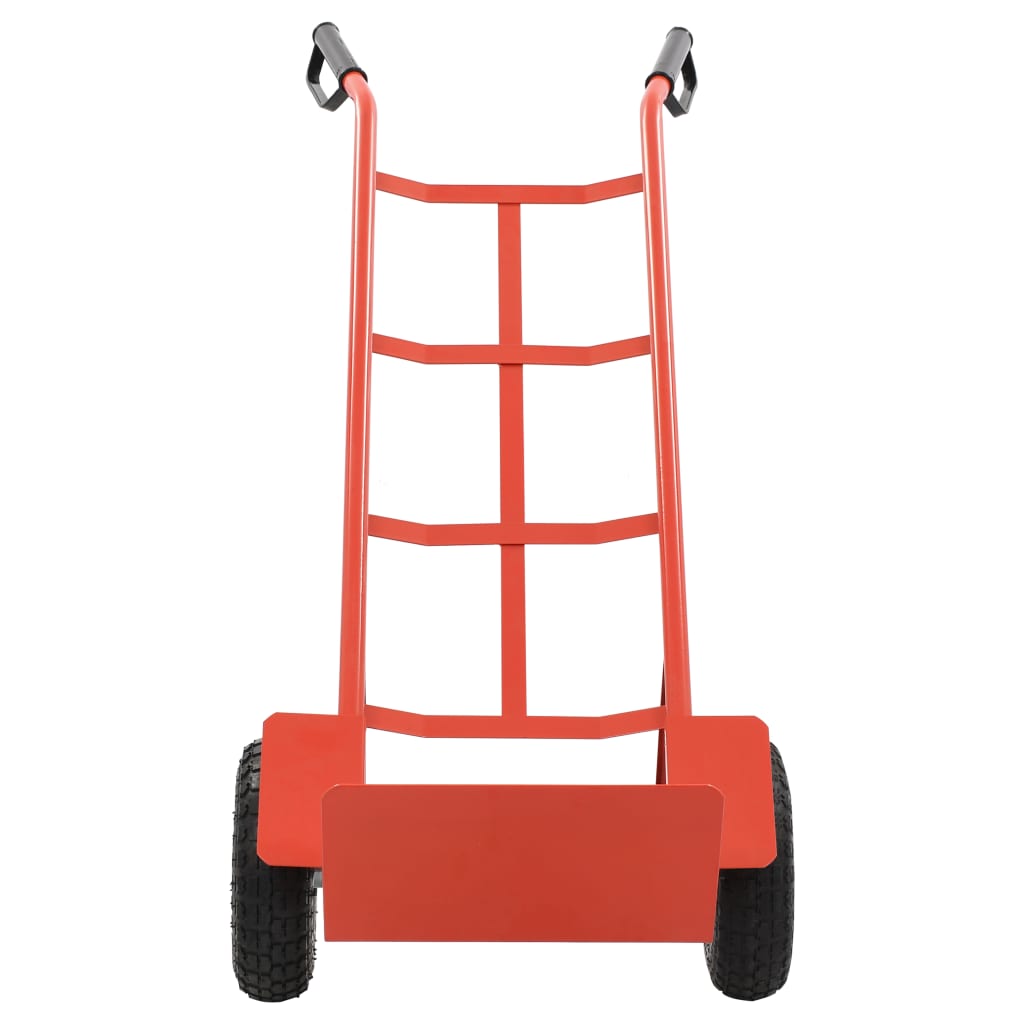 Red and Black Metal Foldable Cart