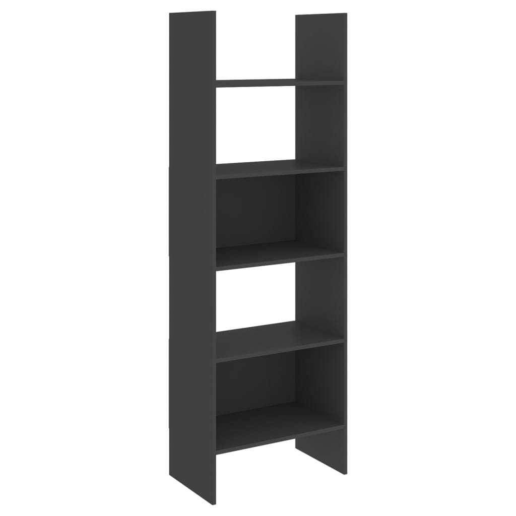 vidaXL Book Cabinet Gray 23.6"x13.8"x70.9" Chipboard