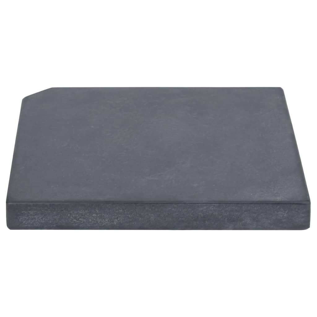 313669 vidaXL Umbrella Weight Plate Black Granite Square 25 kg