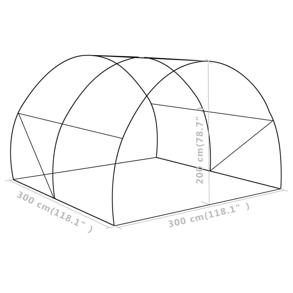 vidaXL Greenhouse 96.9ft² 118.1"x118.1"x78.7" | vidaXL.com