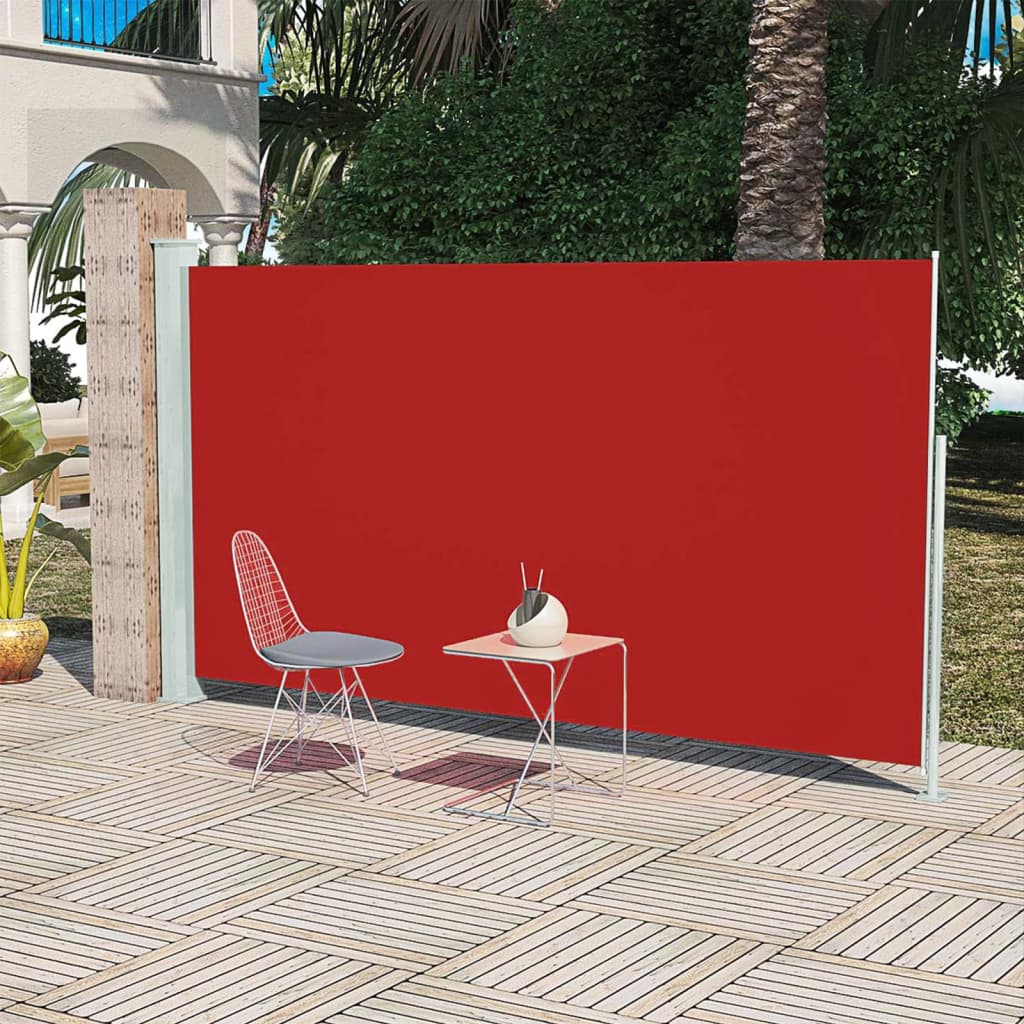 vidaXL Patio Terrace Side Awning Red 5'2"x9'10"