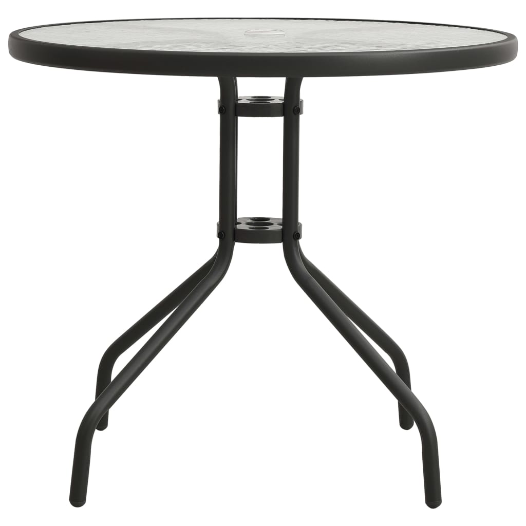 vidaXL Bistro Table Anthracite Ø31.5"x28" Steel