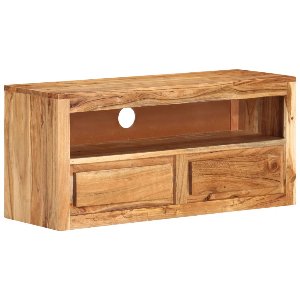 vidaXL TV Cabinet 34.6"x11.8"x15.7" Solid Wood Acacia